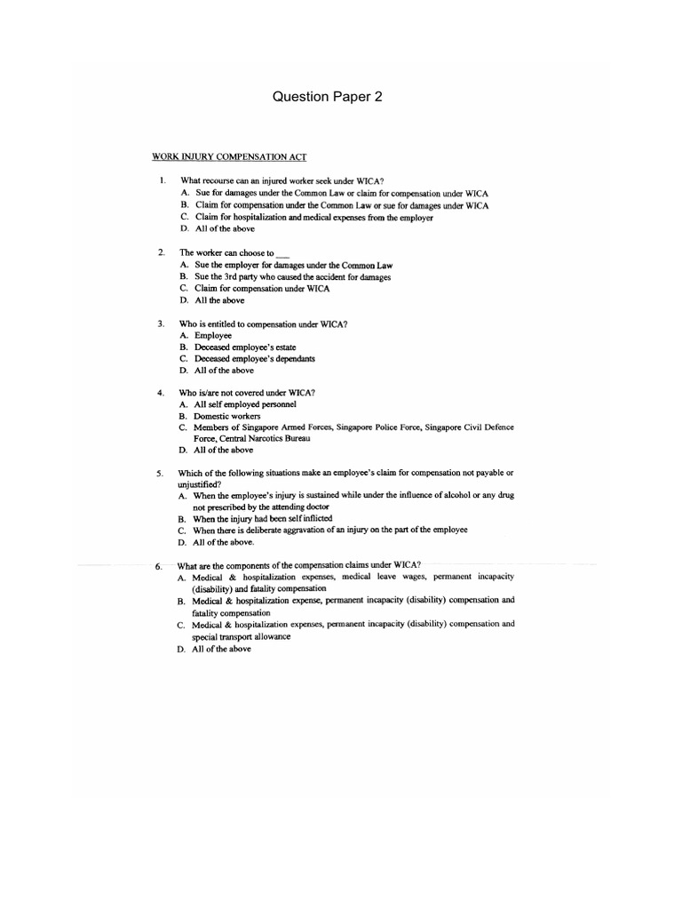 12_WICA Questions | PDF