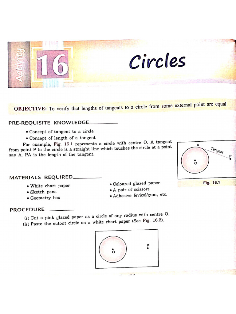 Maths Activity | PDF | Area | Circle
