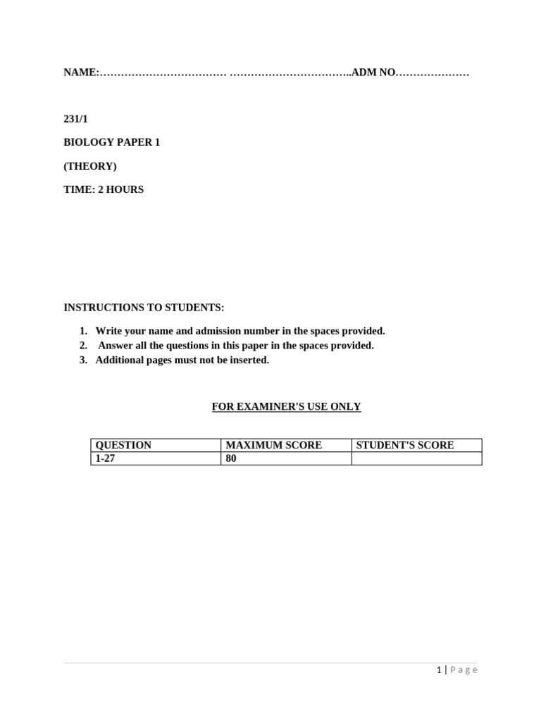 biology form 3 p1 | PDF | Carbon Dioxide | Photosynthesis
