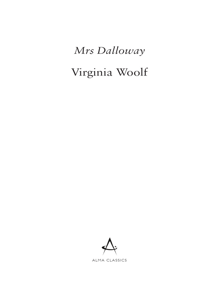 Mrs Dalloway by Virginia Woolf | PDF | Mrs Dalloway
