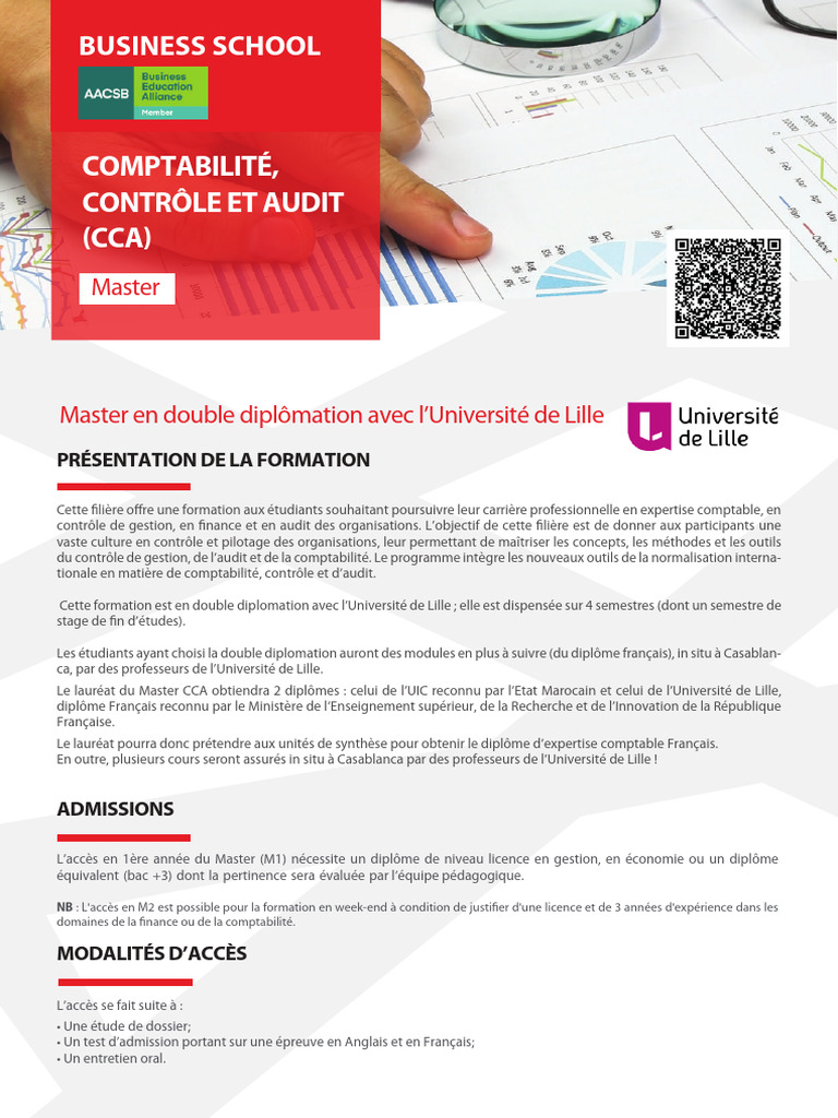 Master CCA : Double Diplôme en Audit | PDF | Audit | Business