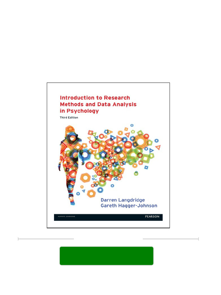 Introduction to Research Methods and Data Analysis in Psychology Darren