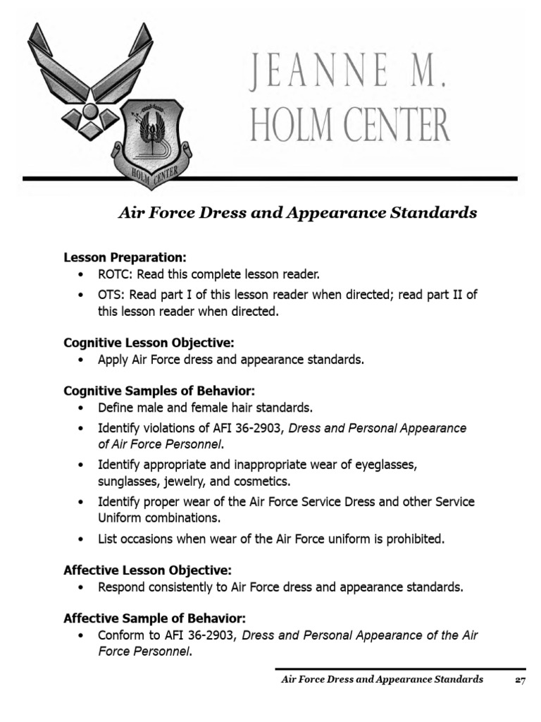 Air Force Dress and Appearance Standards | PDF | Sweater | Fashion