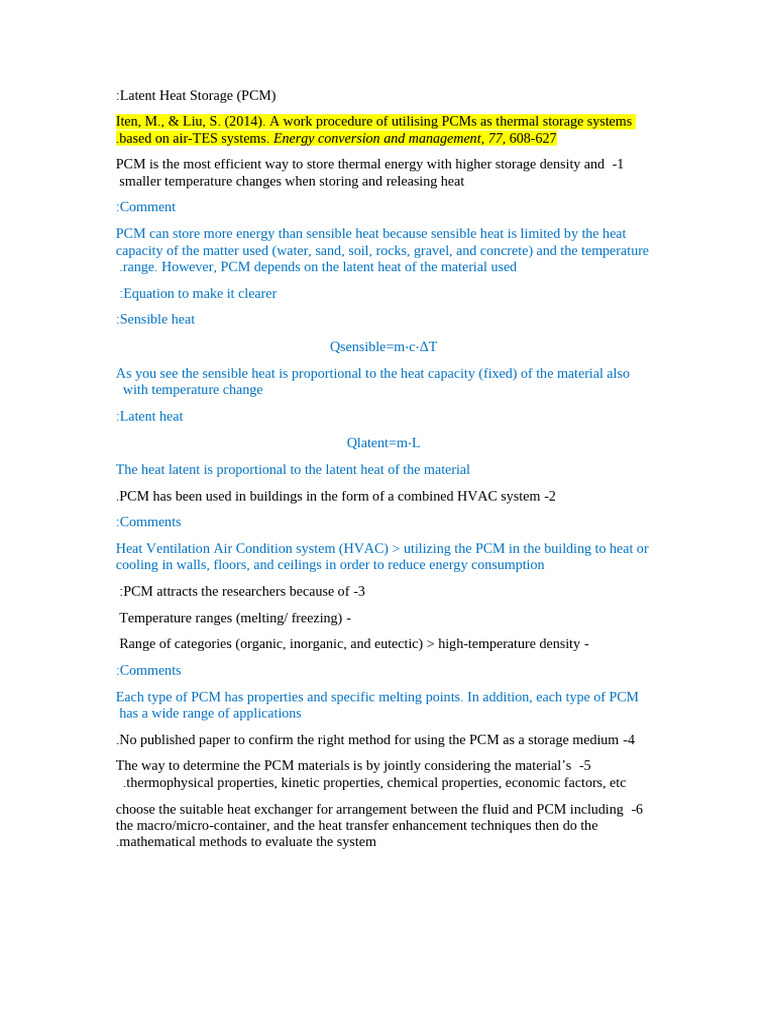 Latent Heat Storage in HVAC Systems | PDF | Heat | Melting Point