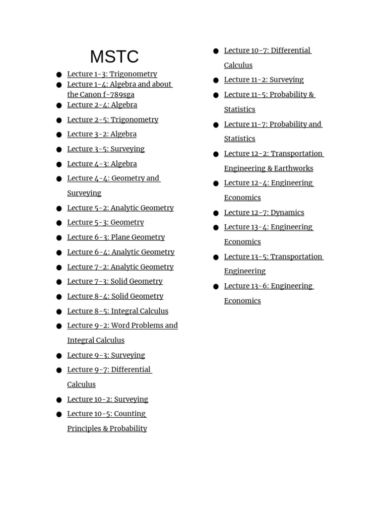 Comprehensive Engineering Lecture Series | PDF | Beam (Structure ...