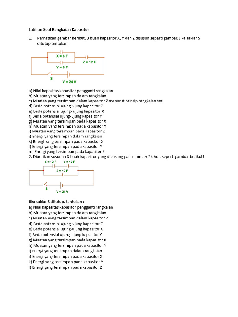 Latihan Soal Rangkaian Kapasitor Pdf