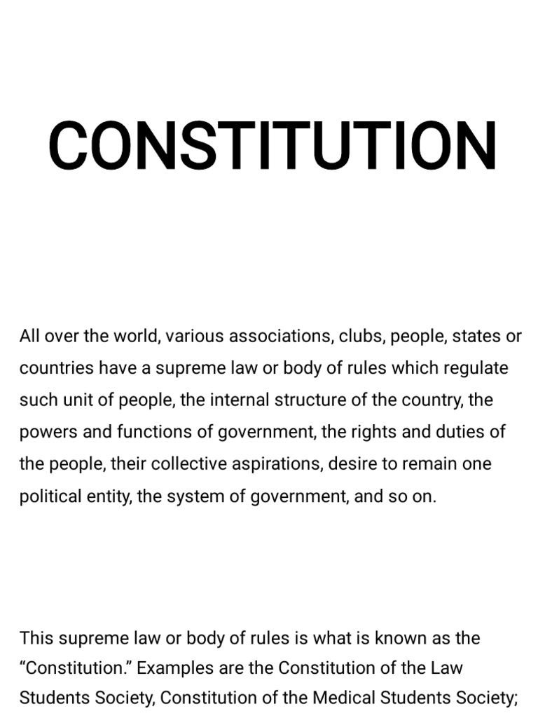 GST 231 - Const. Law Notes | PDF | Constitution | Separation Of Powers