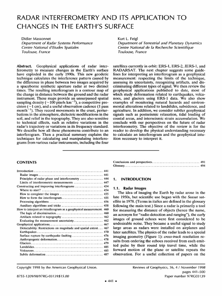 Reviews Of Geophysics