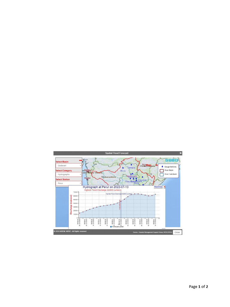 2022 Godavari Flood Real-Time Alerts | PDF