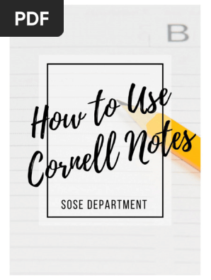 Cornell Notes in Depth How to Write Notes