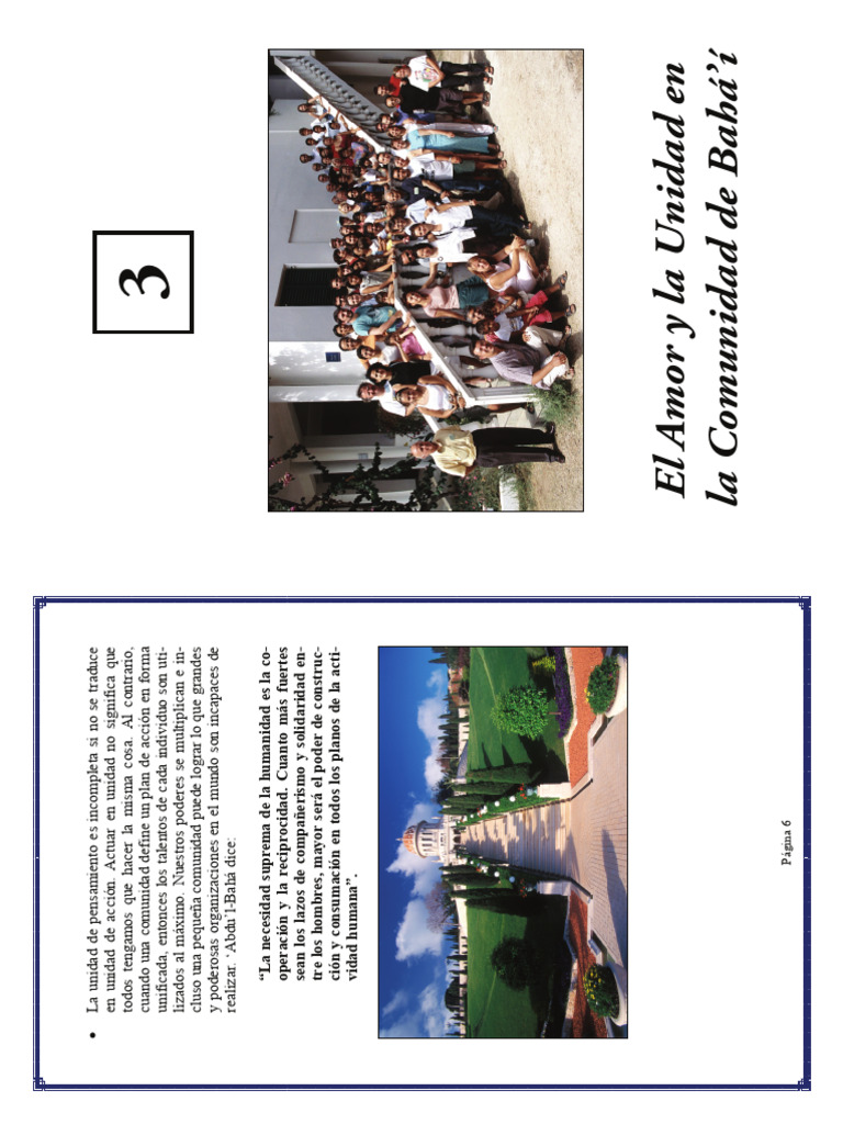 IN-03-El Amor y La Unidad en La Comunidad Bahai | PDF | Amor | Dios
