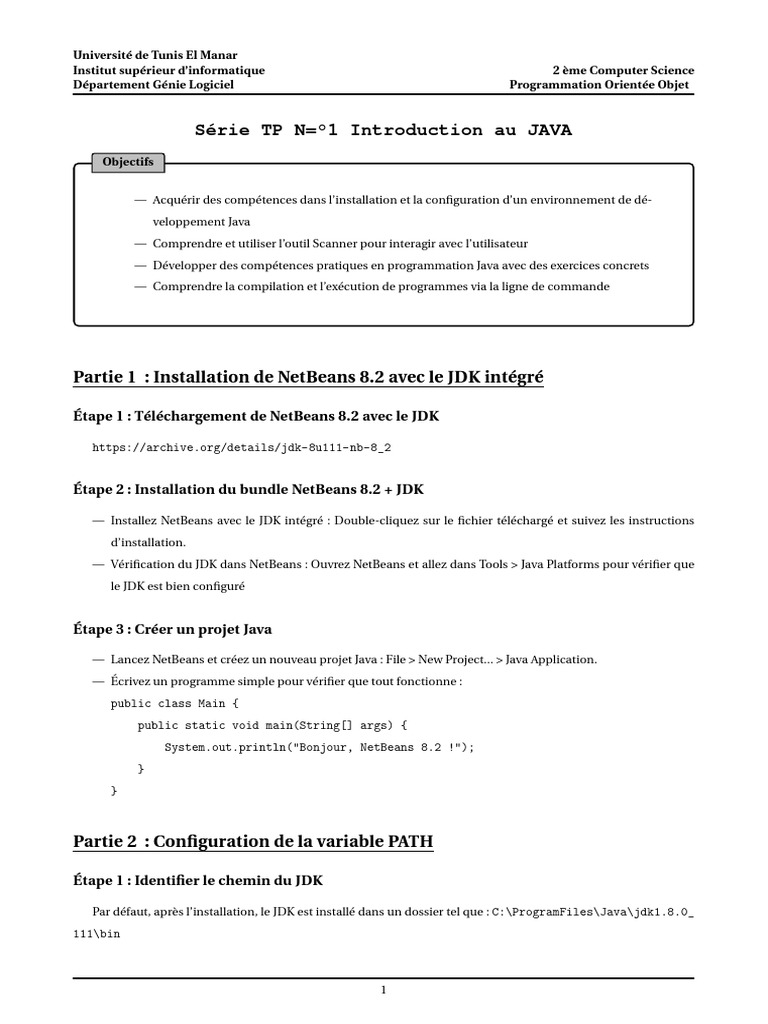 Introduction à la Programmation Java | PDF | Java (Langage de ...