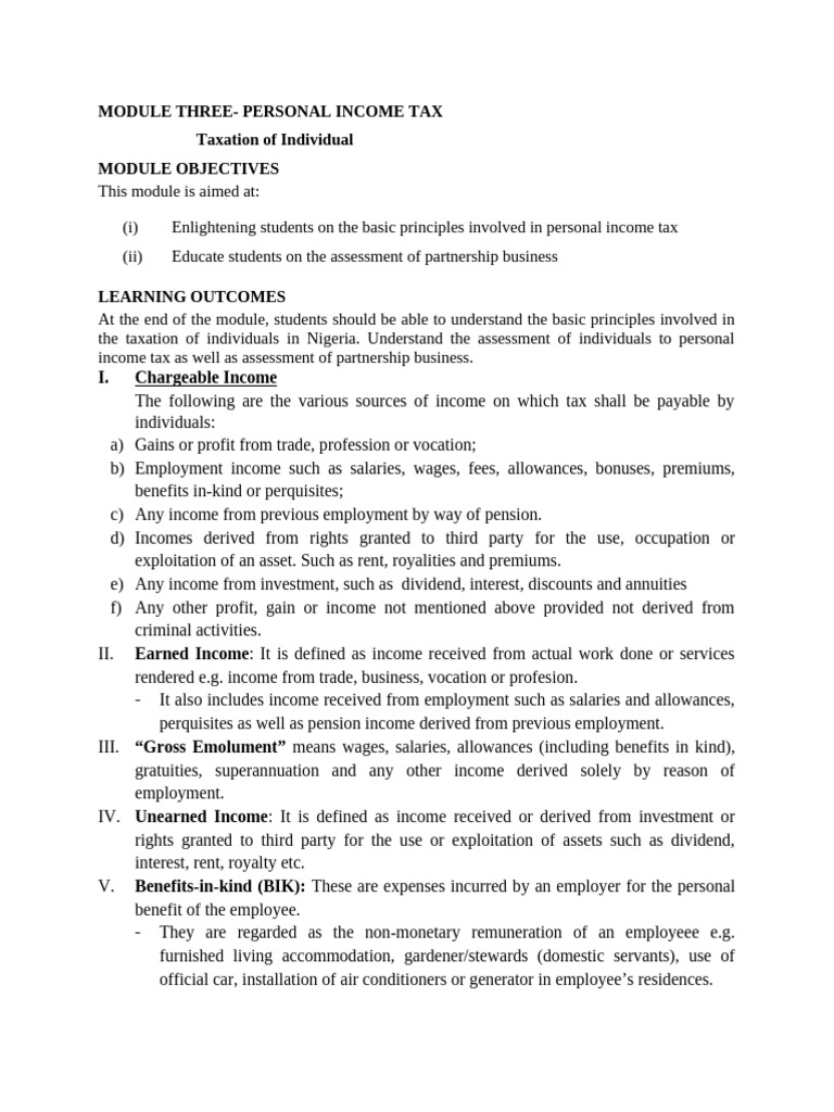 Acc 305 Module Three Unit One Pdf Income Tax Deduction