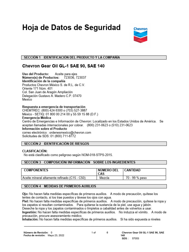Chevron Gulf Oil | PDF | Combustión | Dióxido de carbono