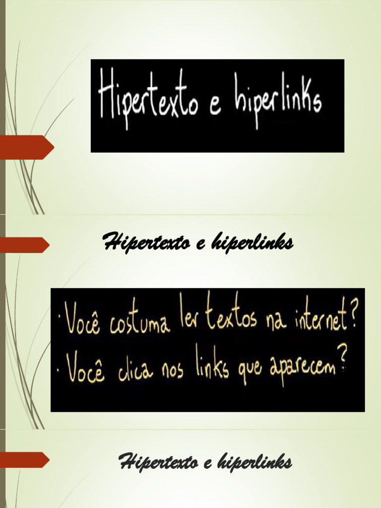 Hipertexto e Hiperlinks: Conceitos e Características | PDF