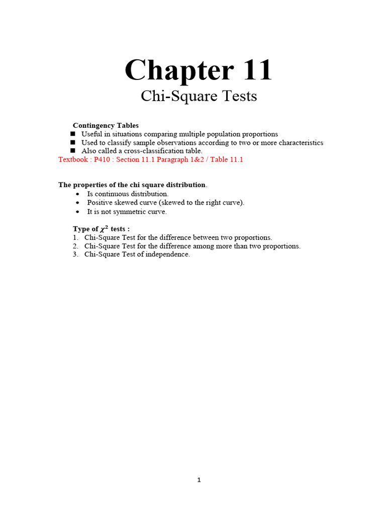 Chapter 11 1 Pdf Chi Squared Test Statistical Inference