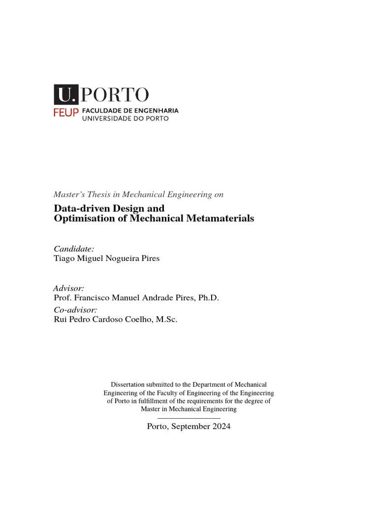 Data-Driven Design and Optimisation of Mechanical Metamaterials | PDF ...