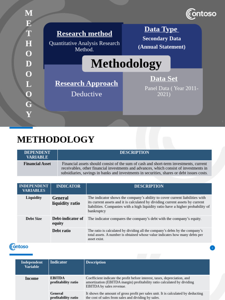 Methodology | PDF | Debt | Investing