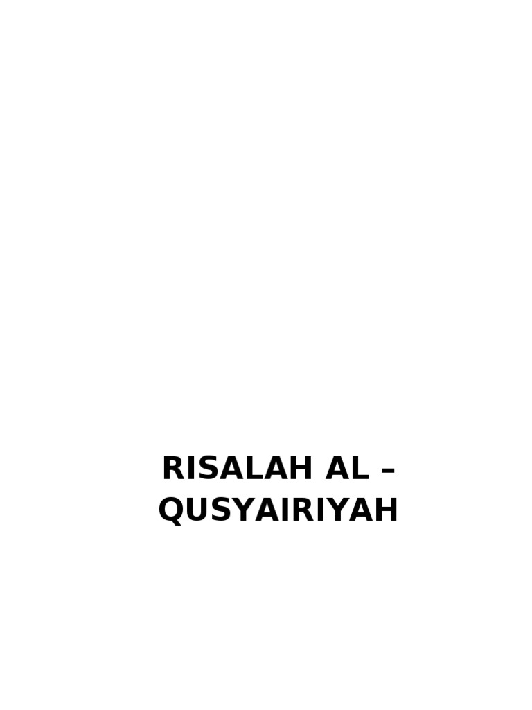 RISALAH AL QUSYAIRI
