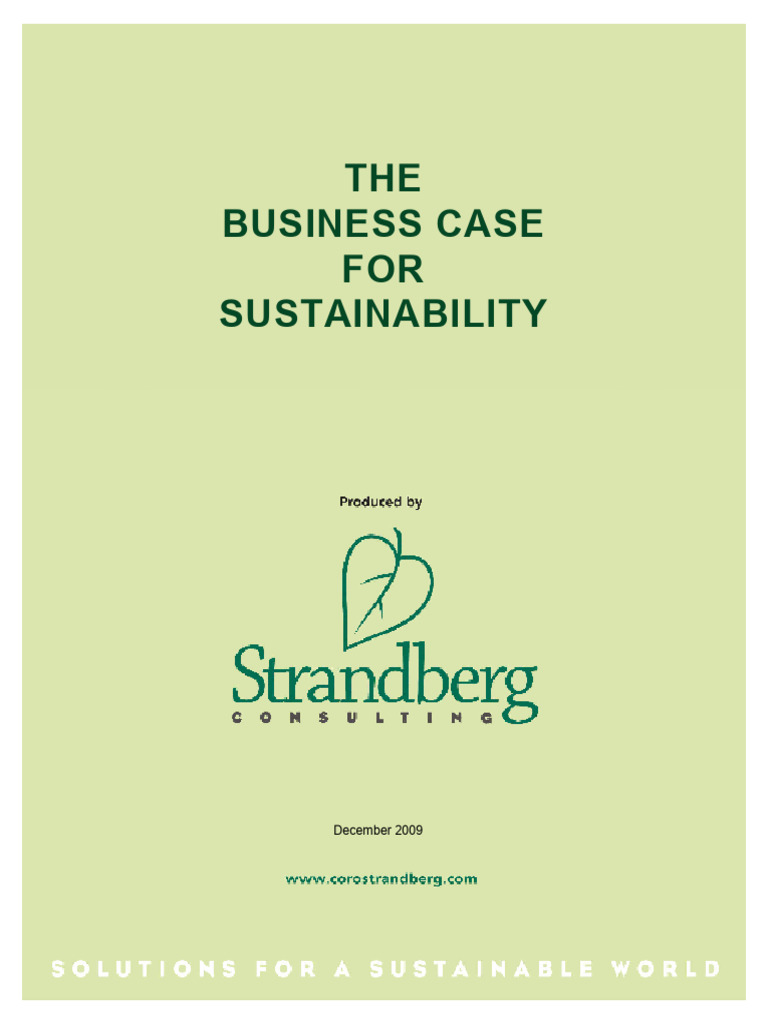Business Case for Sustainability Insights | PDF | Corporate Social ...