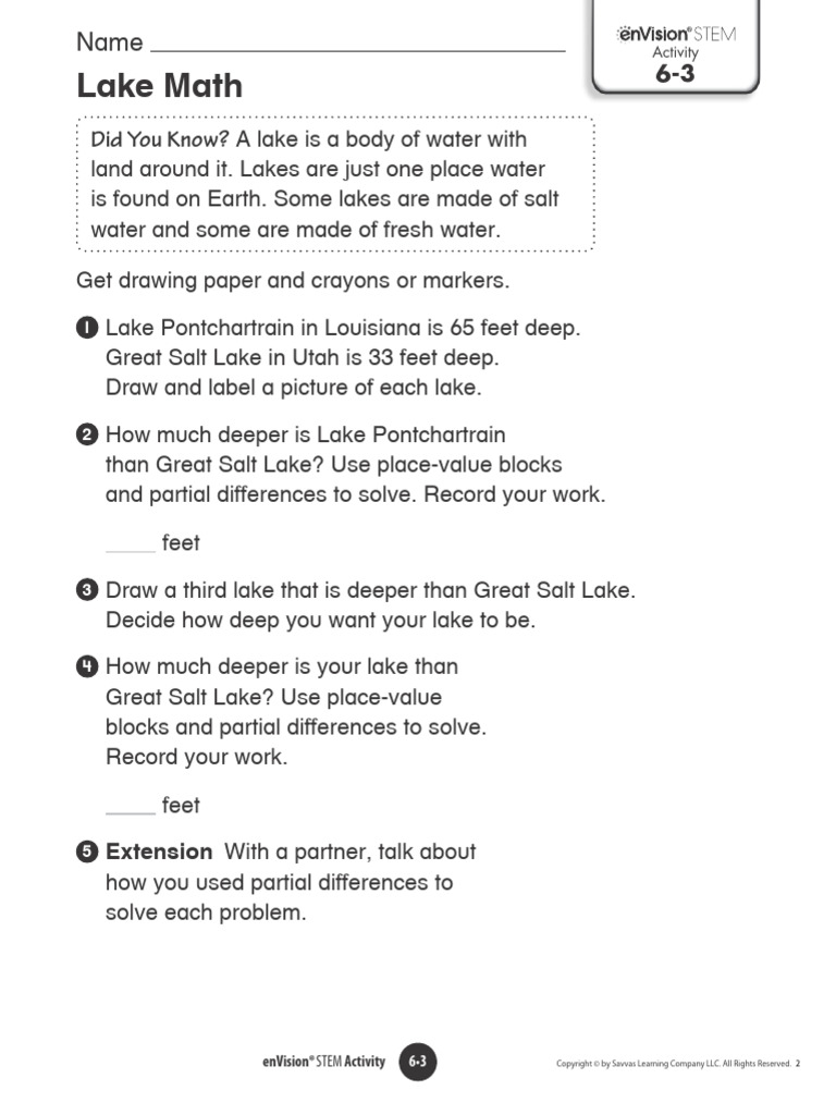 Envision Stem Activity Pdf