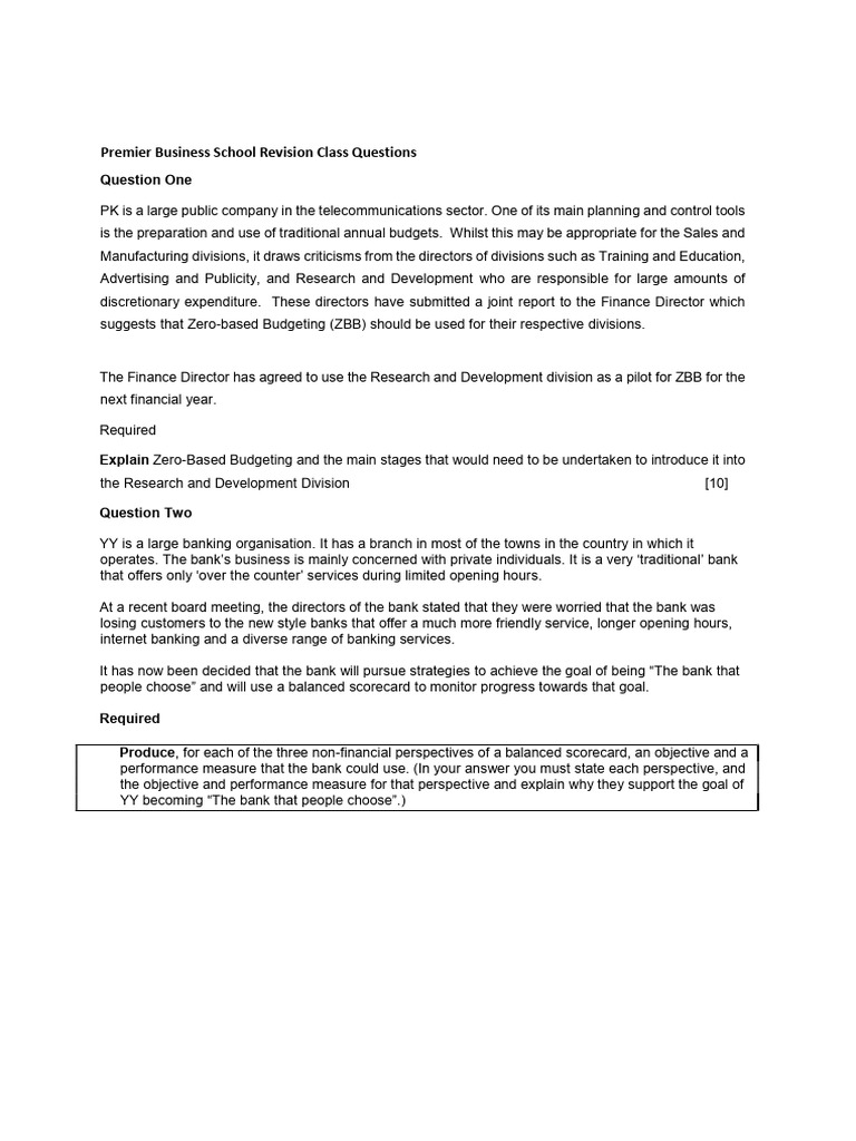 PM Revision Class Questions MOCK | PDF | Business Economics | Economies