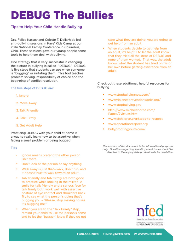 DEBUG: Tools to Combat Bullying | PDF | Bullying