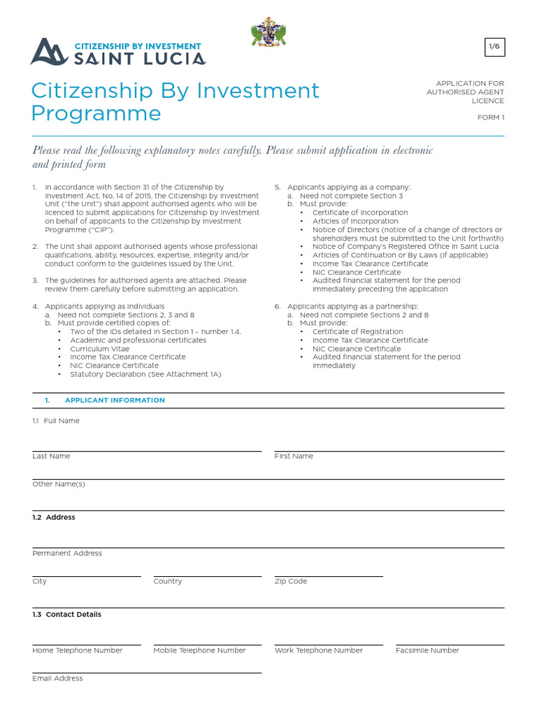 Form+1-+Application+for+Authorised+Agentv1 1 | PDF | Identity Document ...