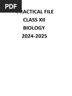 Class 12 Biology Lab Manual 2024-25 | PDF | Dominance (Genetics) | Meiosis