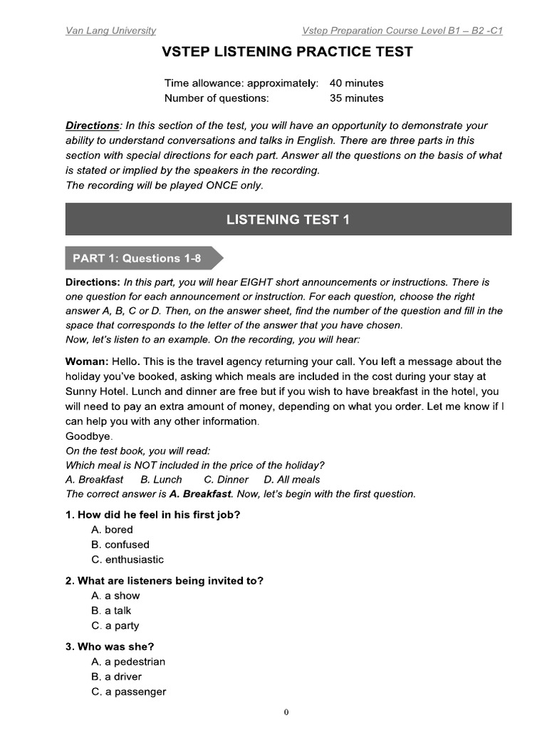 Vstep Ngọc Huyền 15-Oct | PDF