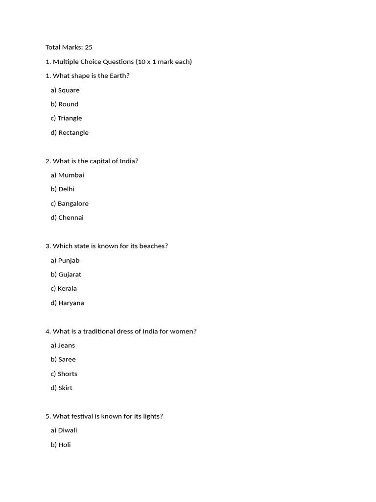 Class 3 Evs Worksheet PDF