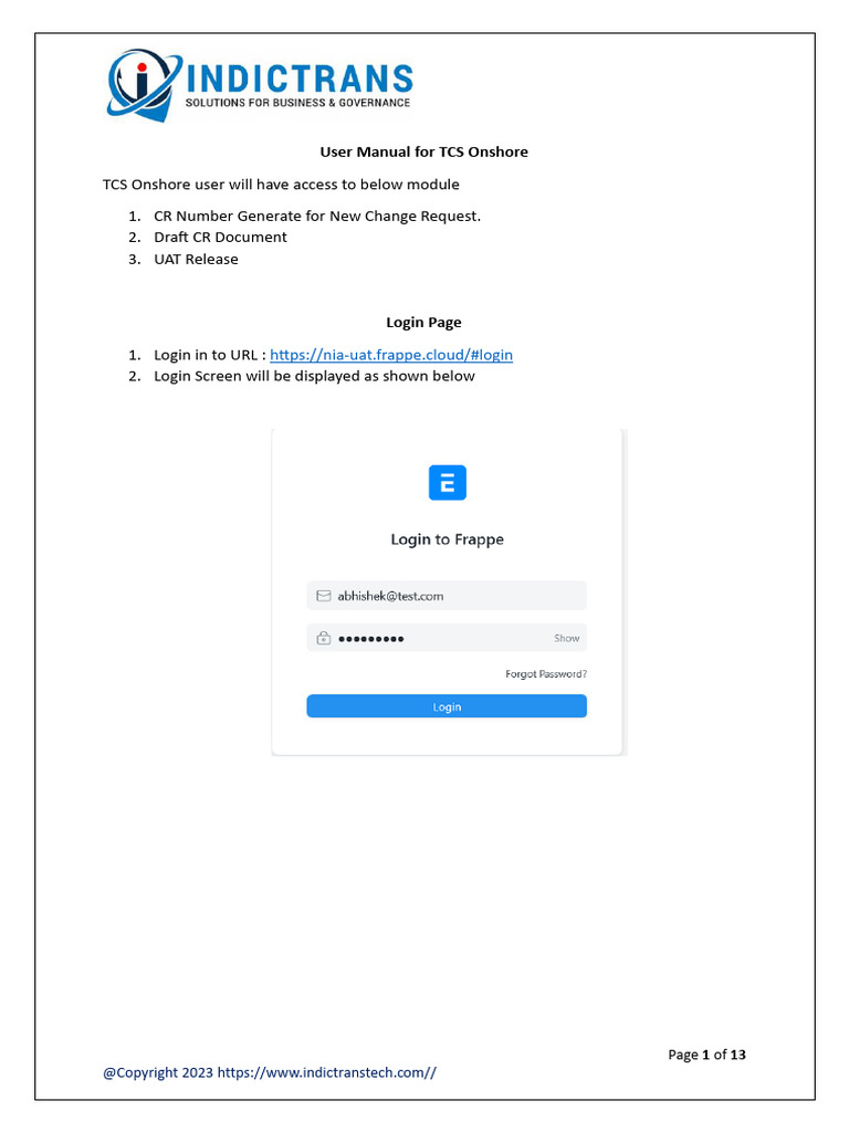 User Manual For TCS Onshore | PDF | Computing | Software