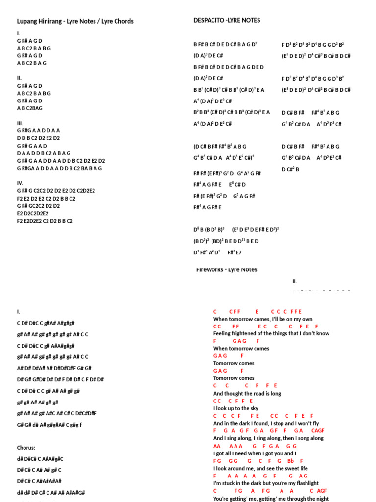 Lyre Notes for Popular Songs | PDF | Chess | Chess Theory