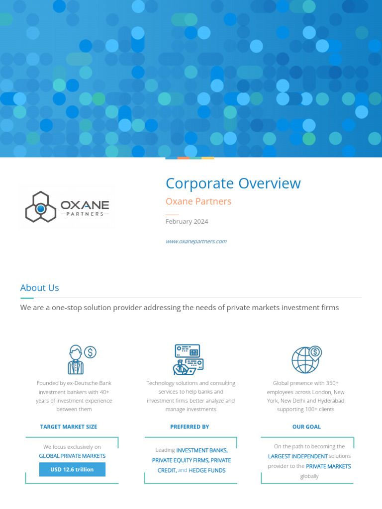 Oxane Partners: Private Markets Solutions | PDF | Investment Banking ...