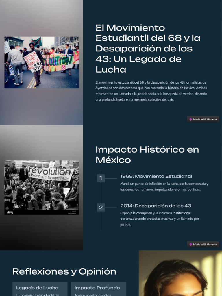 El Movimiento Estudiantil Del 68 y La Desaparicion de Los 43 Un Legado ...
