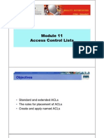 CCNA2 M11 Access Control Lists