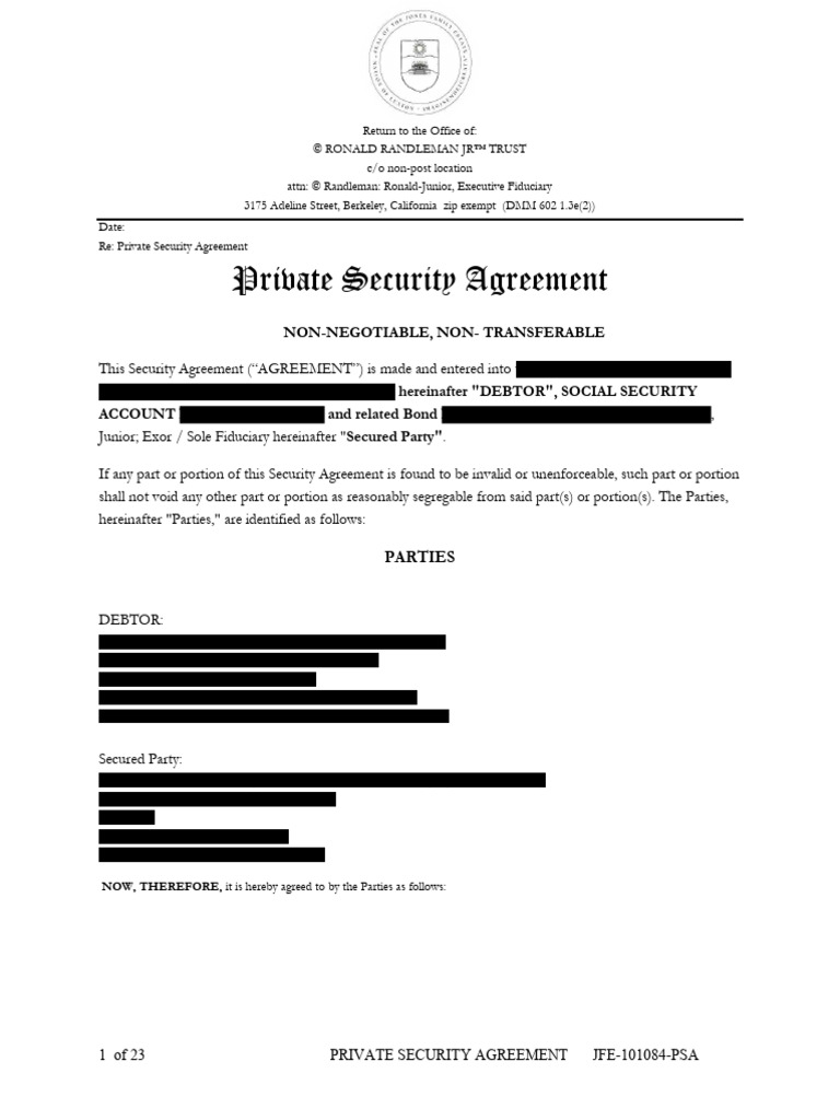 Psa Redacted | PDF | Finance & Money Management | Law