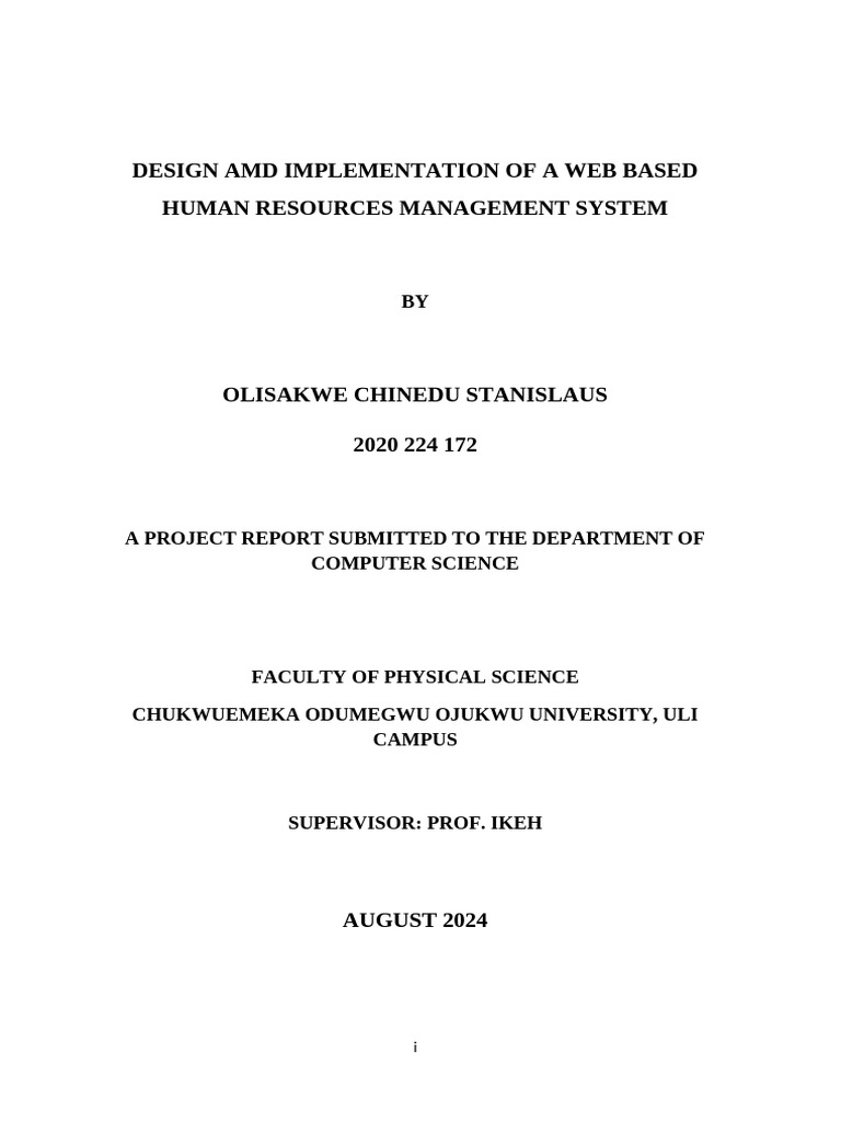 Web Based Human Resources Magt System | PDF | World Wide Web | Internet ...