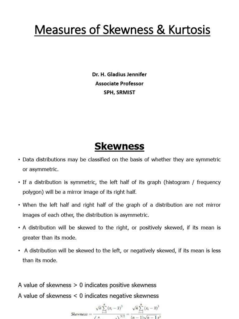 Understanding Skewness and Kurtosis | PDF