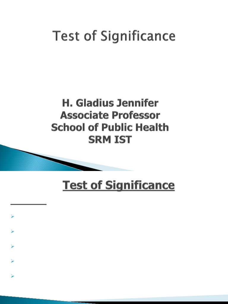 Test of Significance | PDF | Statistical Hypothesis Testing ...