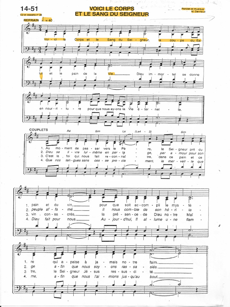 Voisi Le Corps Et Le Sang Du Seigneur Pdf