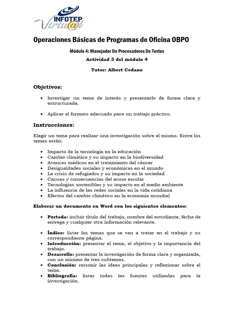 Actividad 3 Módulo 4 | PDF | Arte