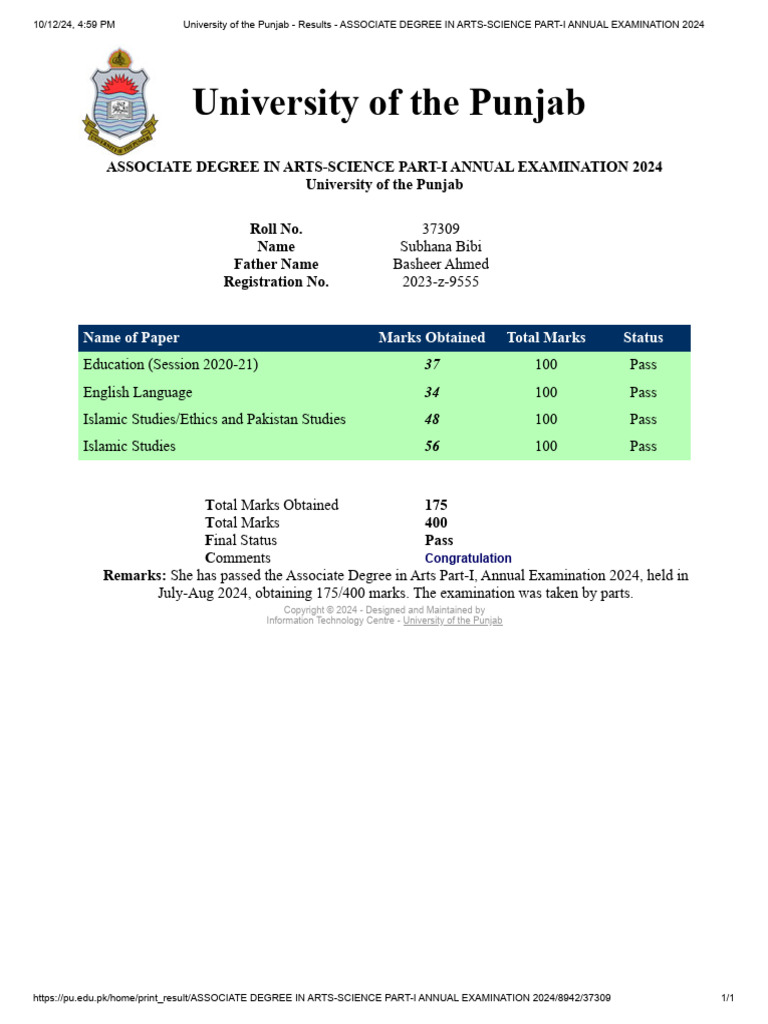 university-of-the-punjab-results-associate-degree-in-arts-science