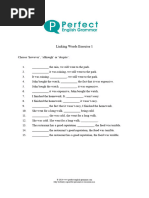 LINKING WORDS - WORKSHEET With Answers | PDF