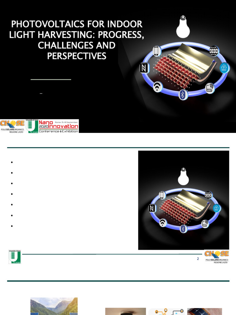 Photovoltaics For Indoor Light Harvesting Progress Challenges and ...