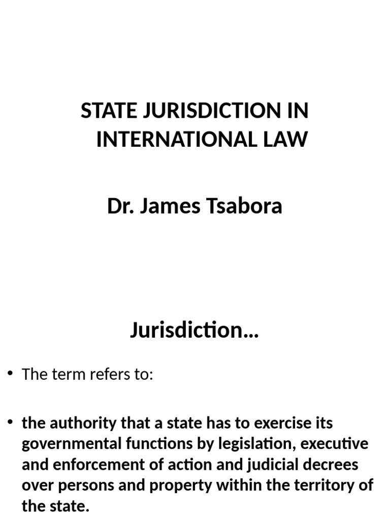 Understanding State Jurisdiction in Law | PDF | Jurisdiction | Extradition