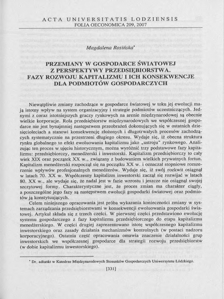 Przemiany w gospodarce wiatowej z pdf