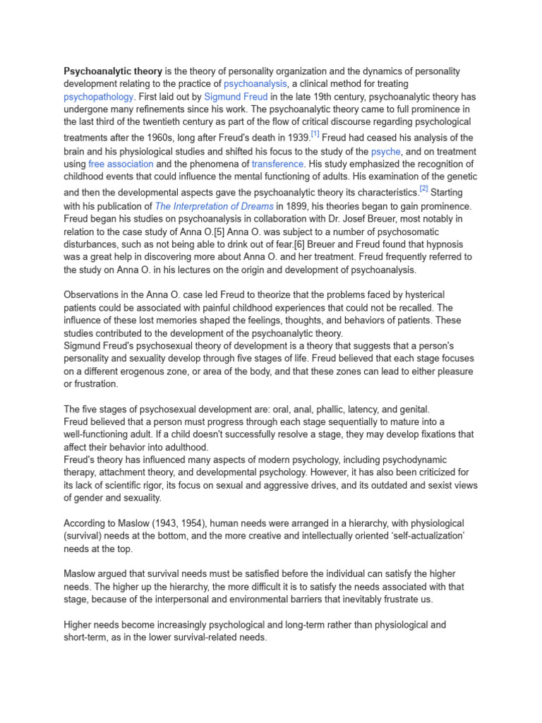 Megan's CIA notes | PDF | Psychoanalysis | Sigmund Freud