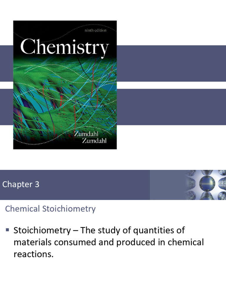 Chapter 3 - Stoichiometry 2 | PDF | Stoichiometry | Chemical Elements