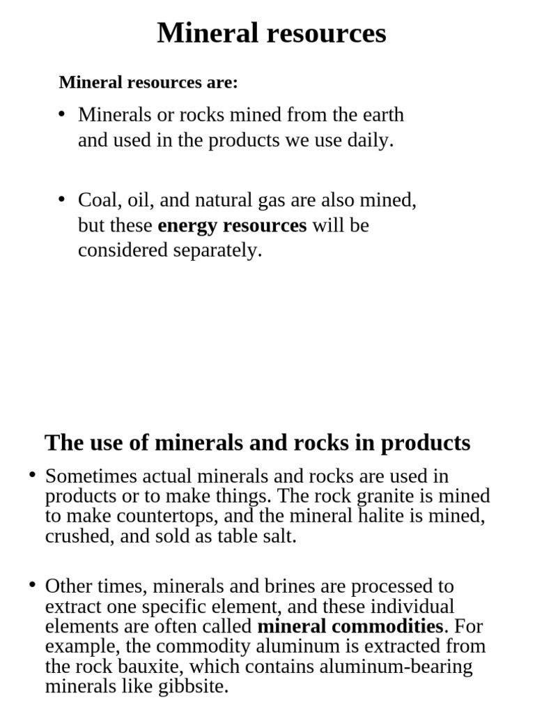 Understanding Mineral Resources and Properties | PDF | Minerals | Iron